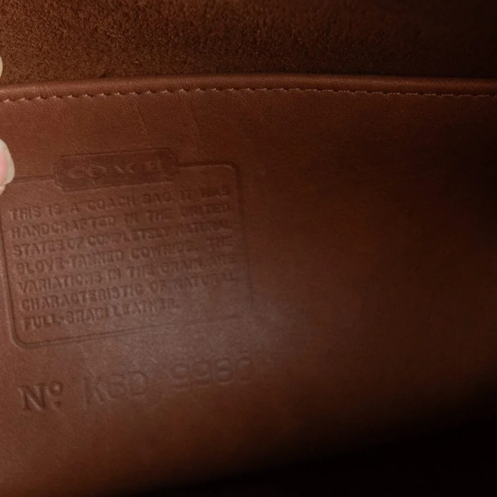 Vintage Coach Taft Bag 9980 Leather Purse Crossbody Bag British Tan EUC - Picture 4 of 12